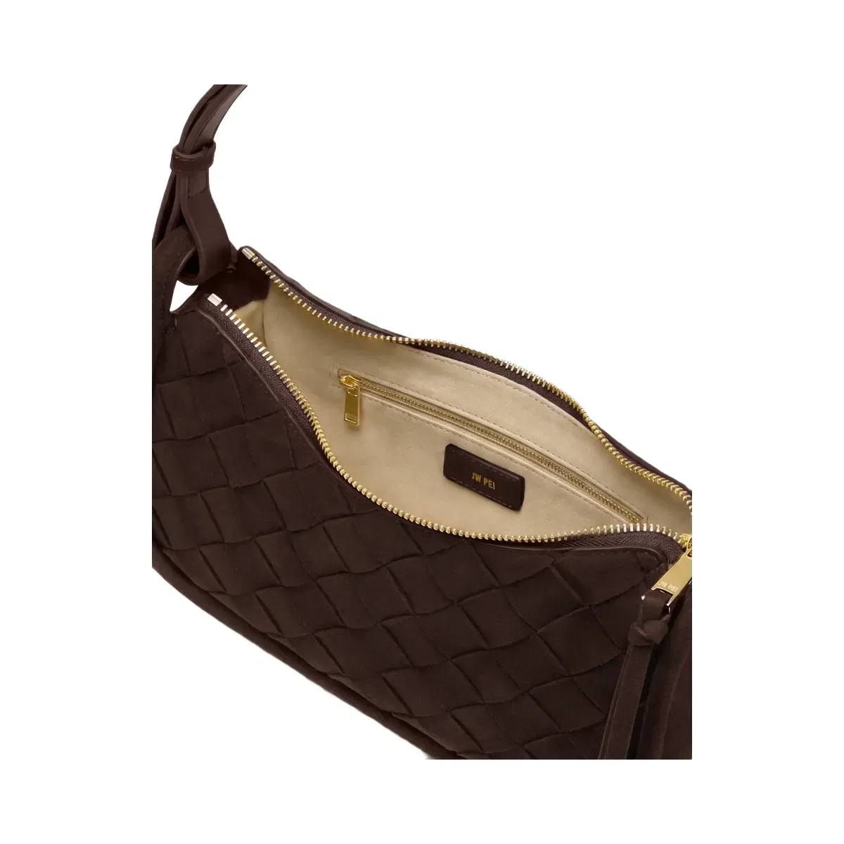 Jw Pei Zirelle Woven Faux Suede Hobo Bag Brown