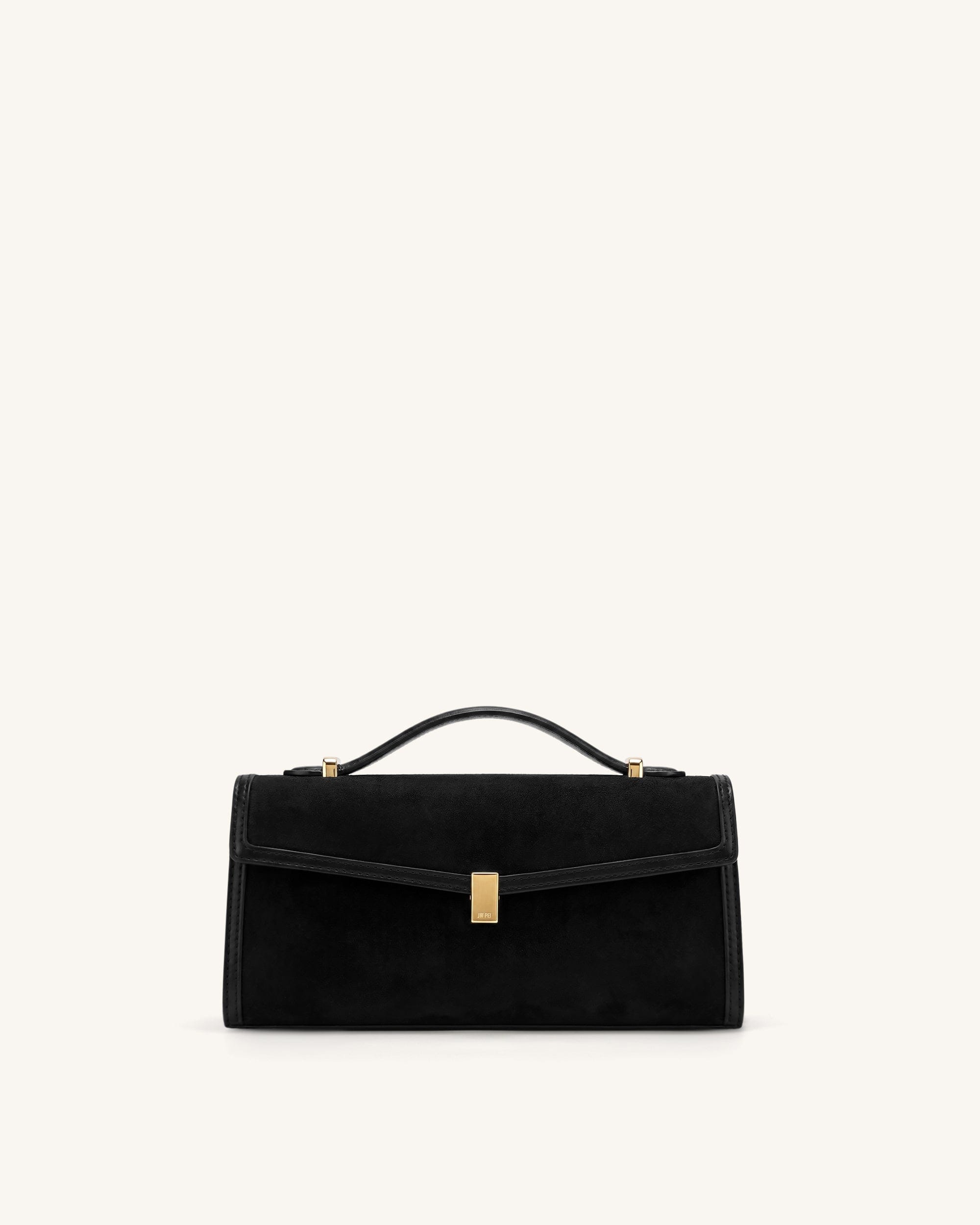 Jw Pei Delphine Faux Suede Top Handle Bag Black