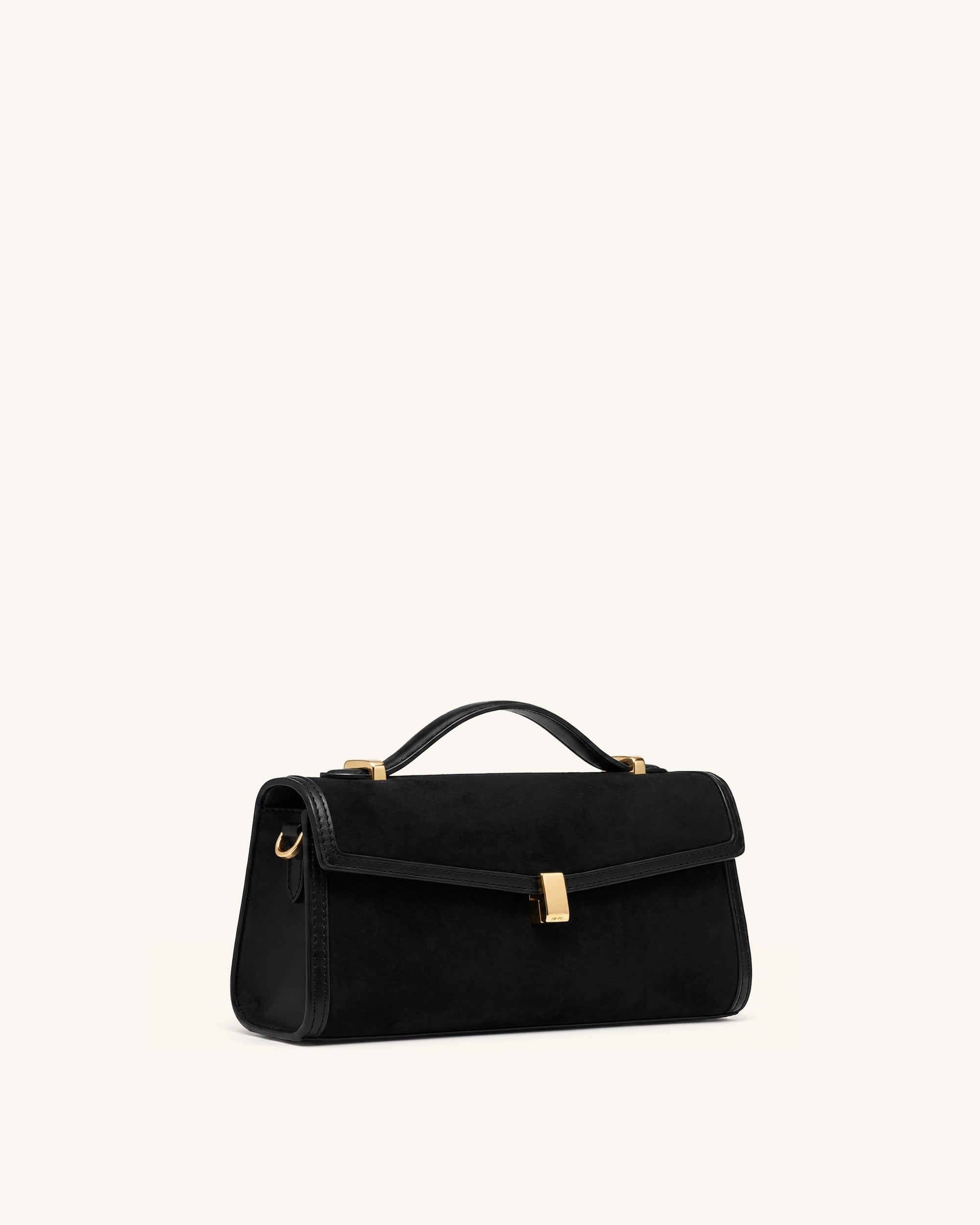 Jw Pei Delphine Faux Suede Top Handle Bag Black