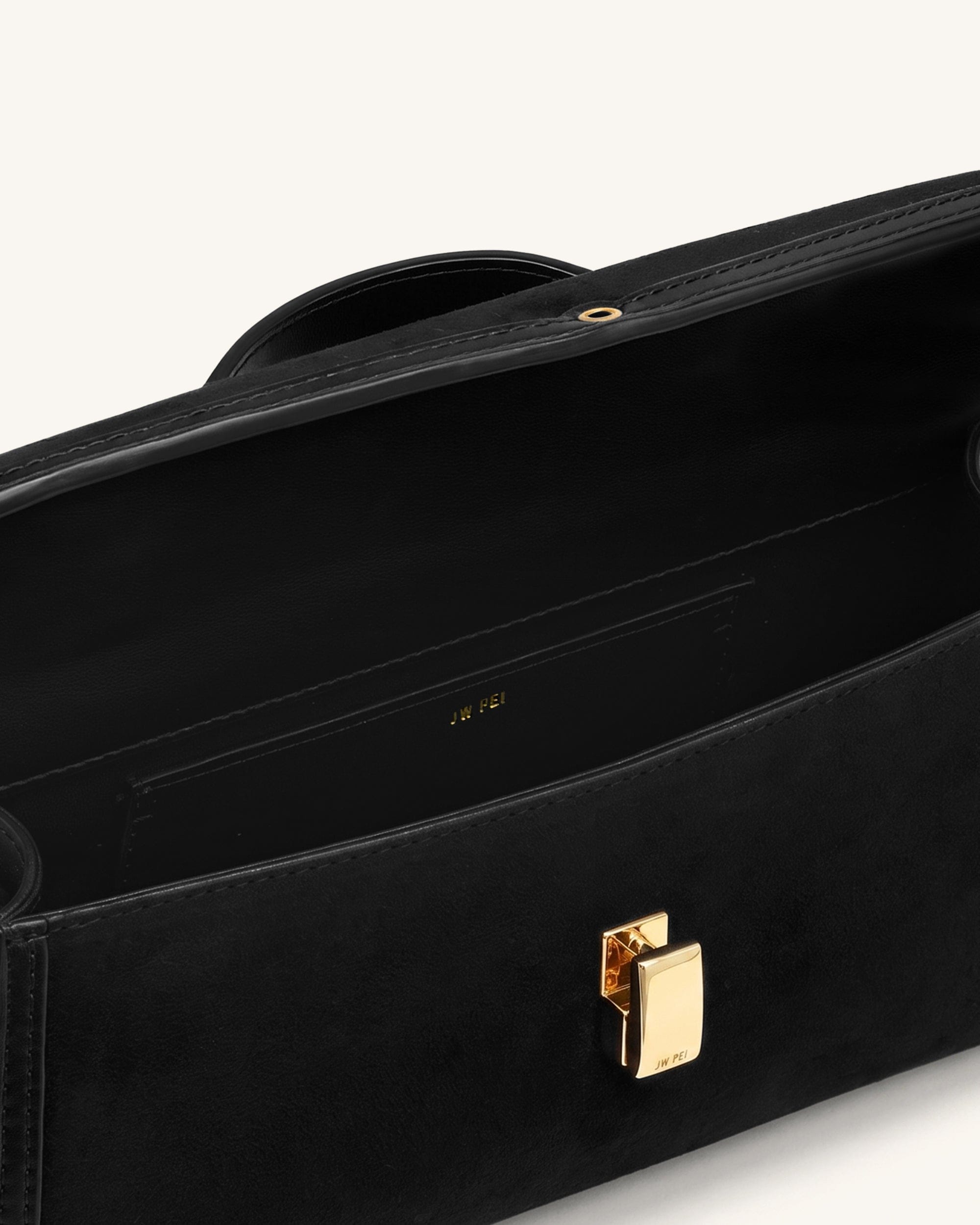 Jw Pei Delphine Faux Suede Top Handle Bag Black