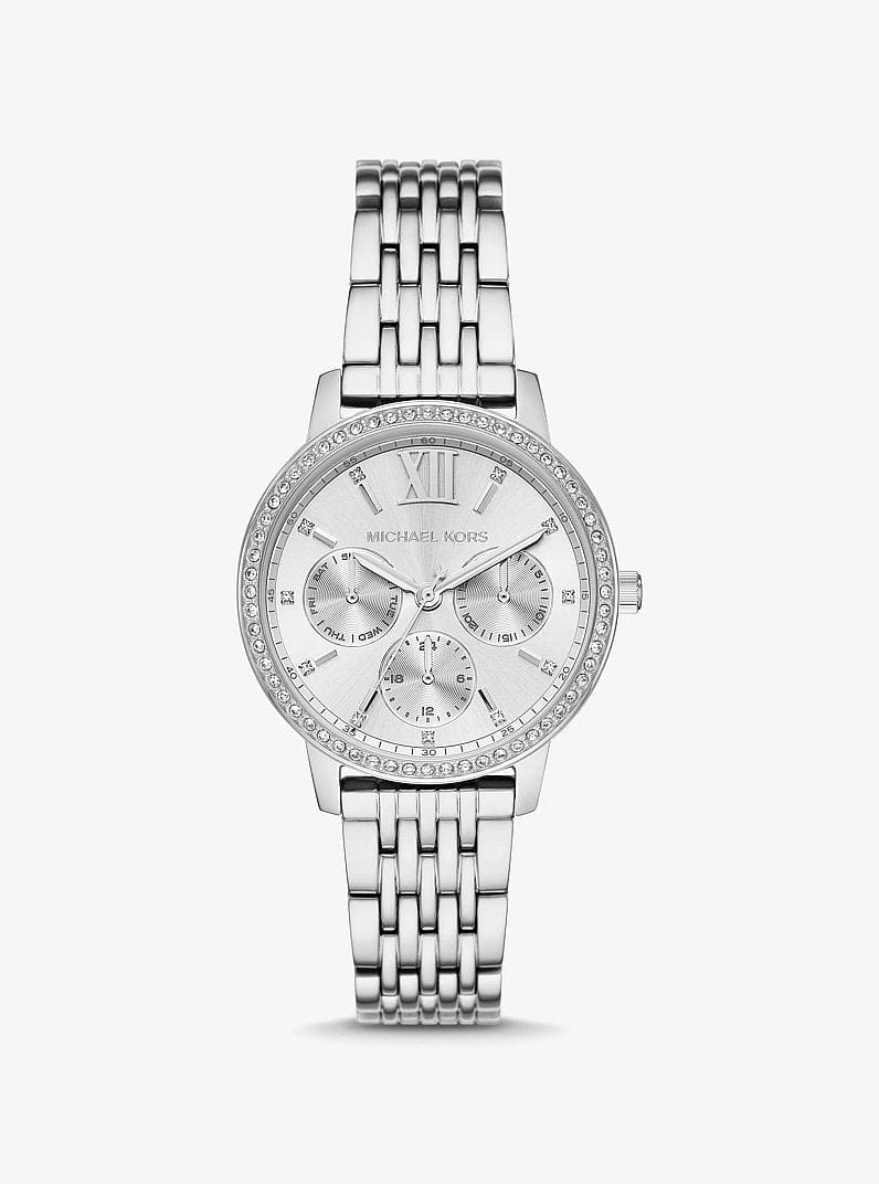 Michael Kors Melissa Pav Silver-Tone Watch