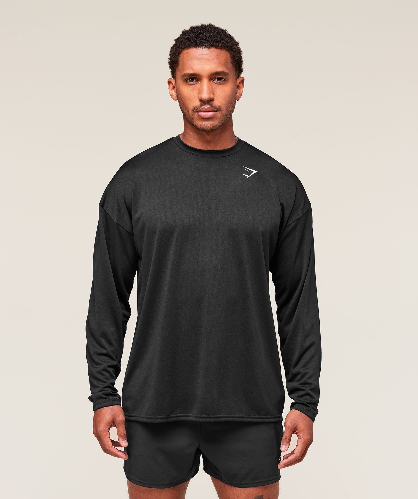 Gymshark Arrival Oversized Long Sleeve T-Shirt Black