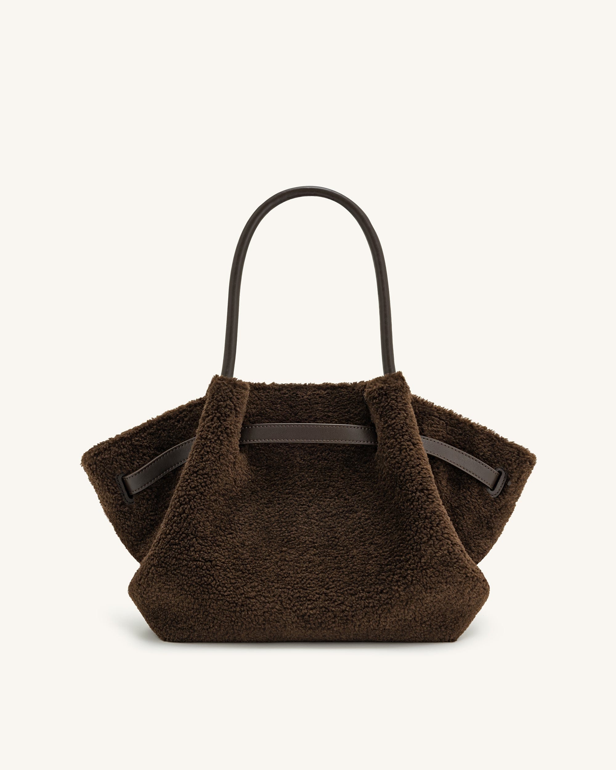 Jw Pei Hana Medium Faux Fur Tote Bag Mocha Brown