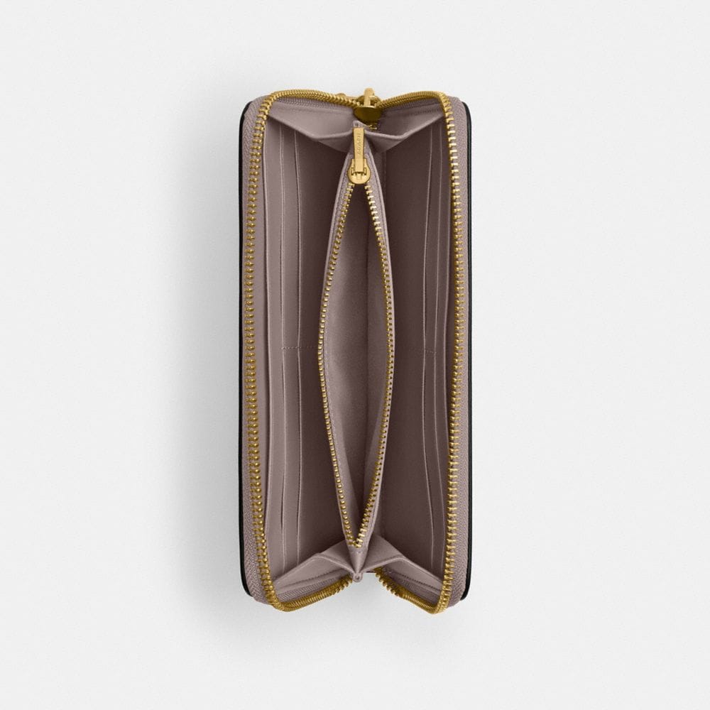 Coach Essential Slim Accordion Zip Wallet Brass Ash