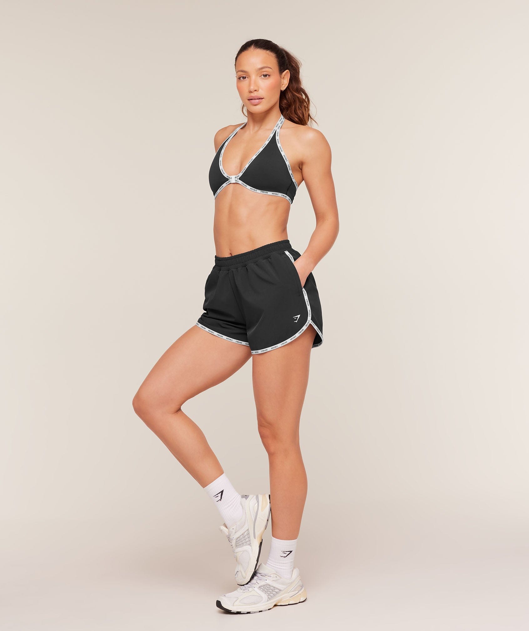 Women's Gymshark Micro Logo Shorts Black