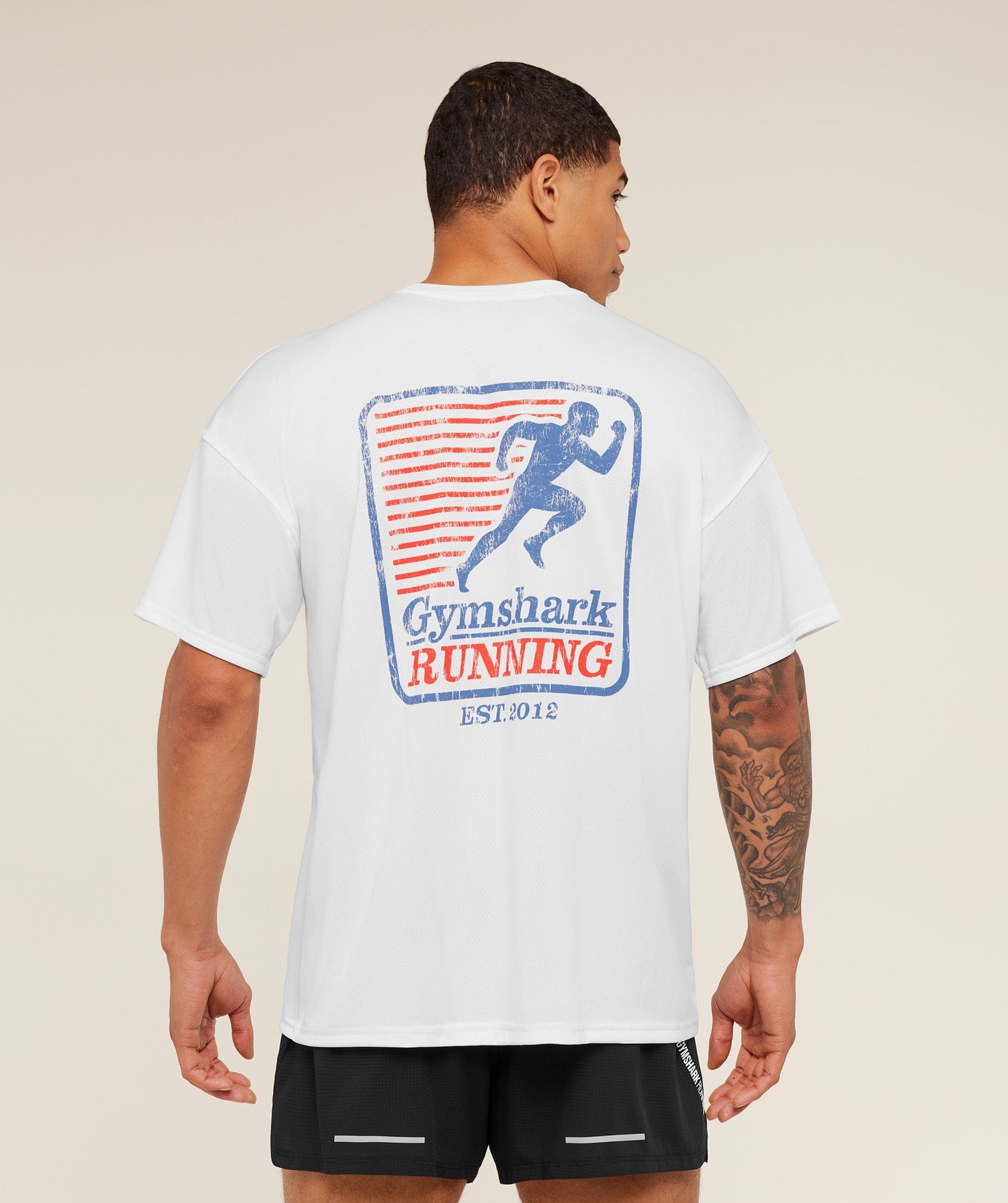 Gymshark Run Club Graphic T-Shirt Gs White