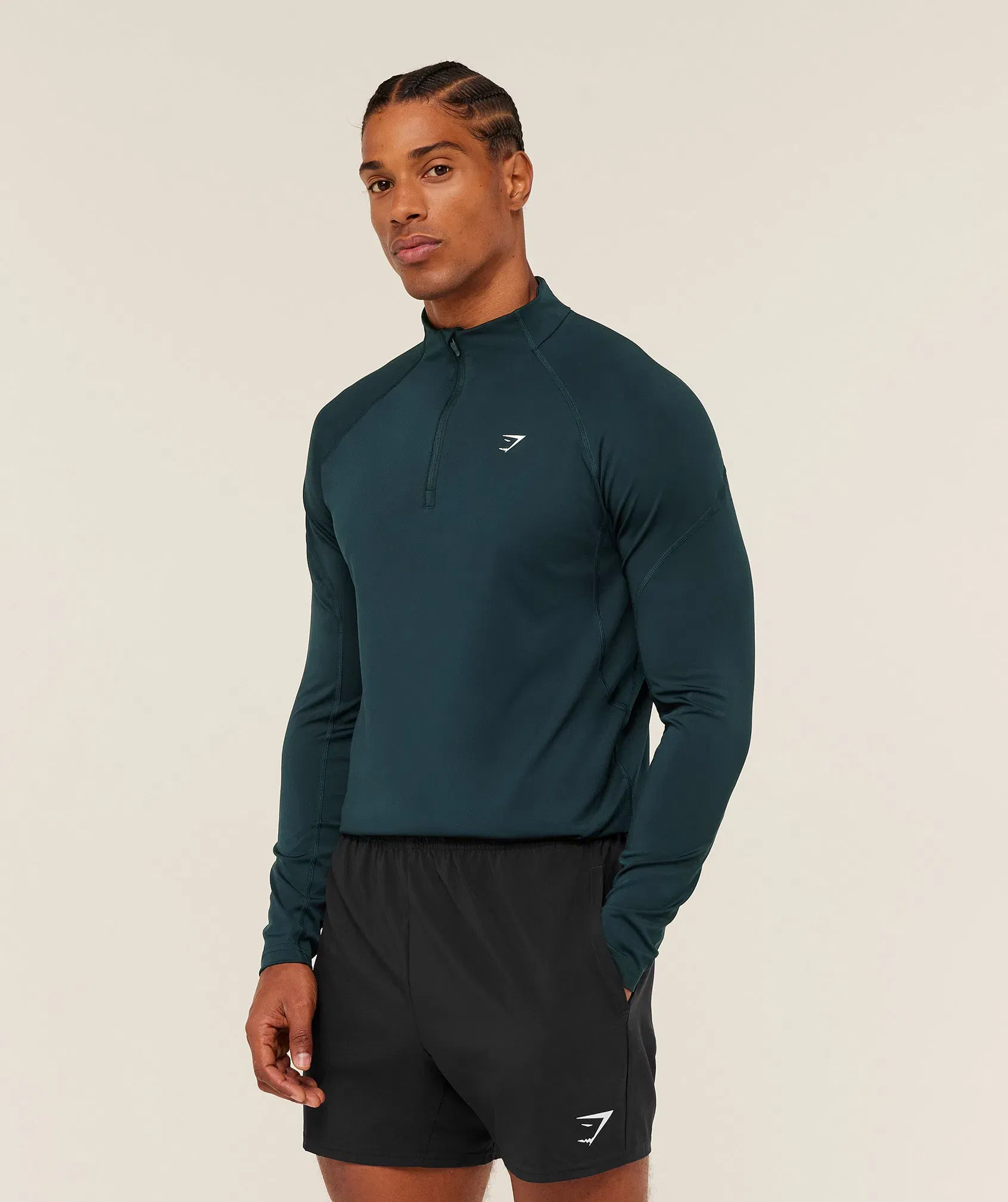 Gymshark Performance 1/4 Zip Light Grey