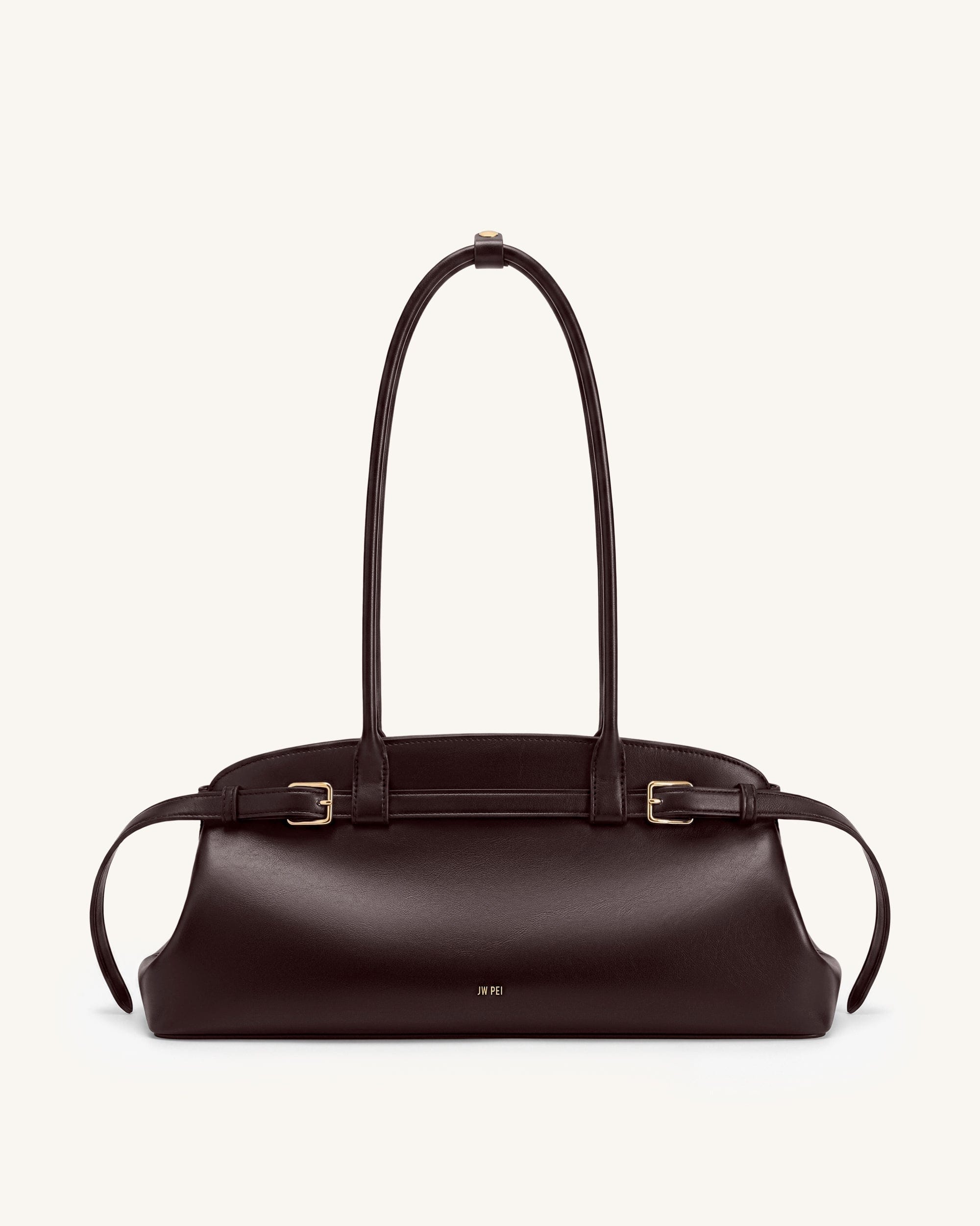 Jw Pei Arden Belt Detail East West Shoulder Bag Dark Brown