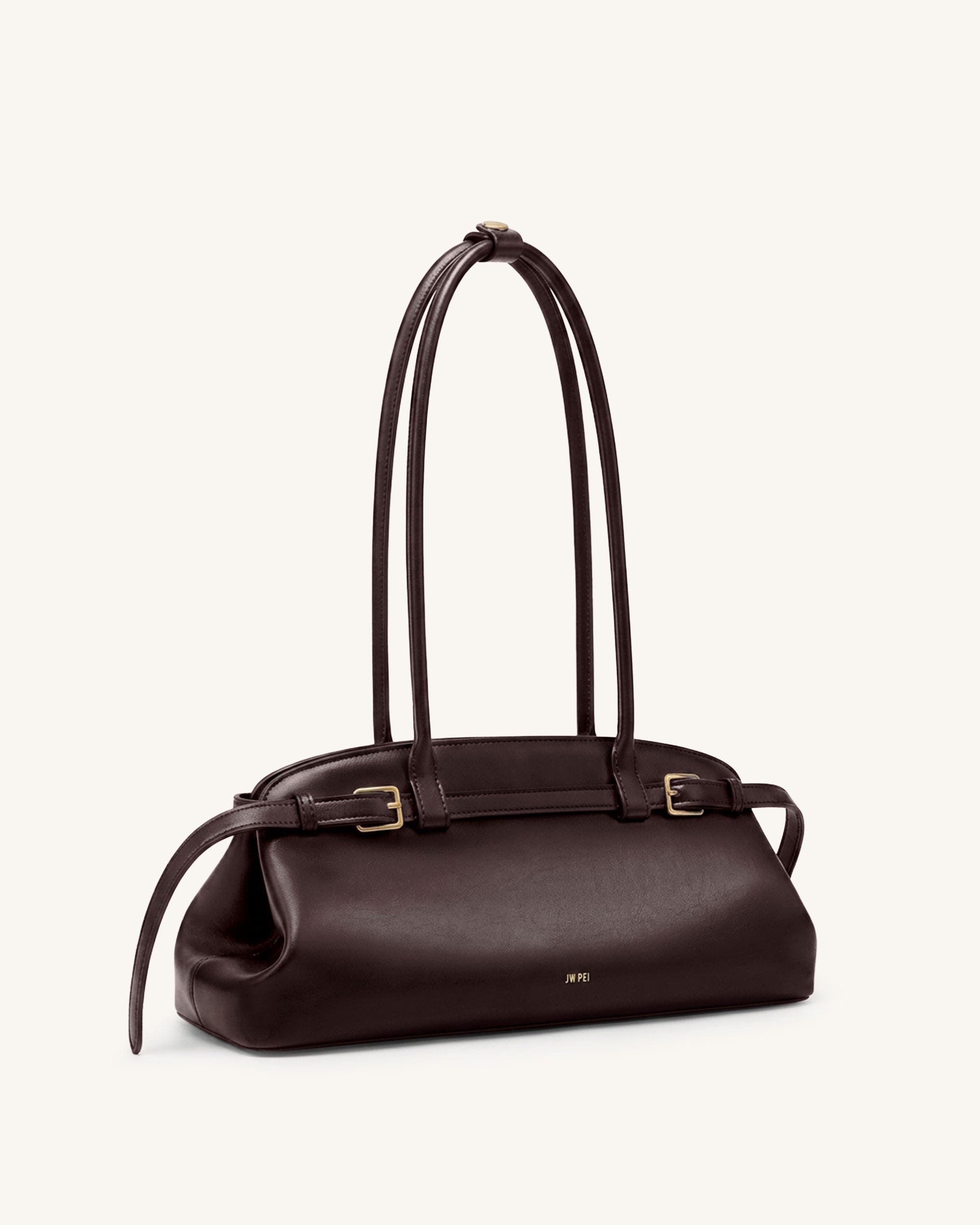 Jw Pei Arden Belt Detail East West Shoulder Bag Dark Brown