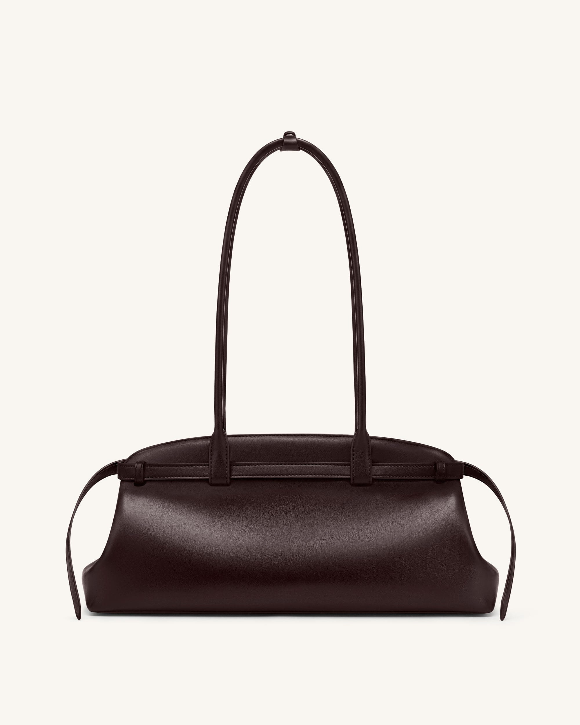 Jw Pei Arden Belt Detail East West Shoulder Bag Dark Brown