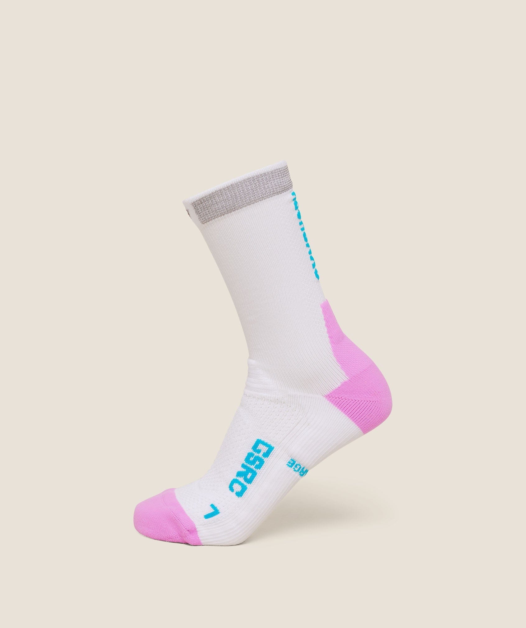 Gymshark Running Elite Crew Sock Single White