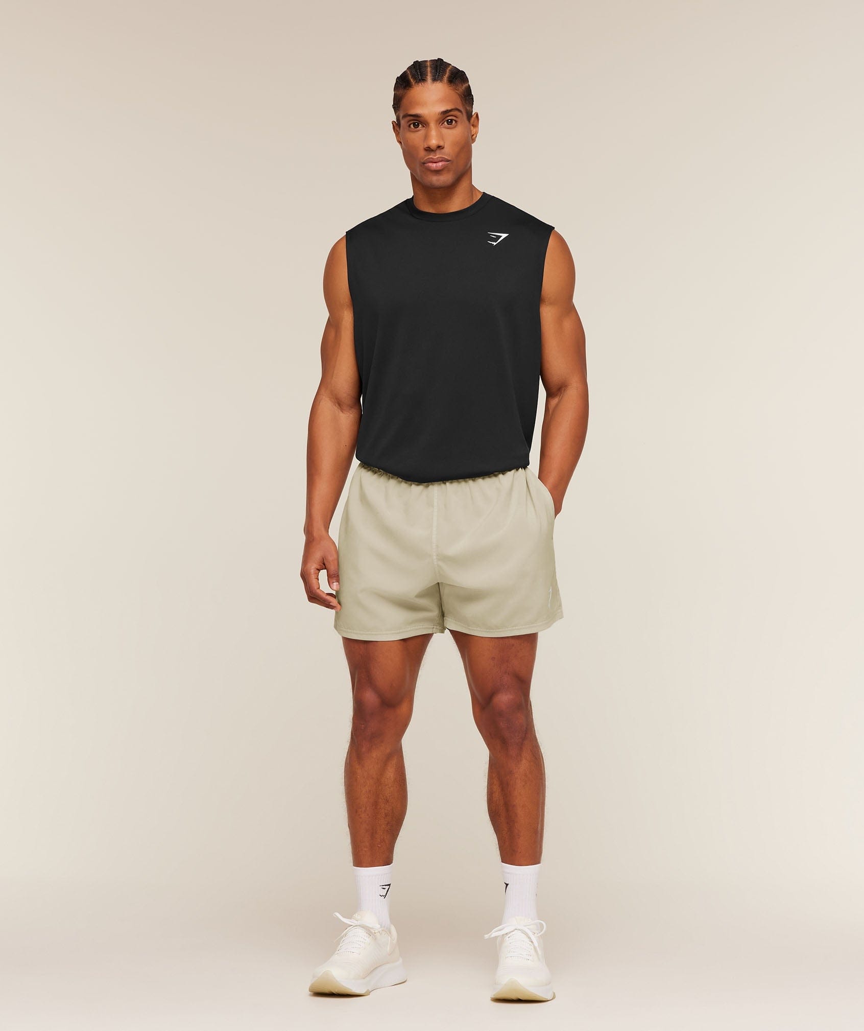 Gymshark Washed Pastels Shorts Pebble Grey