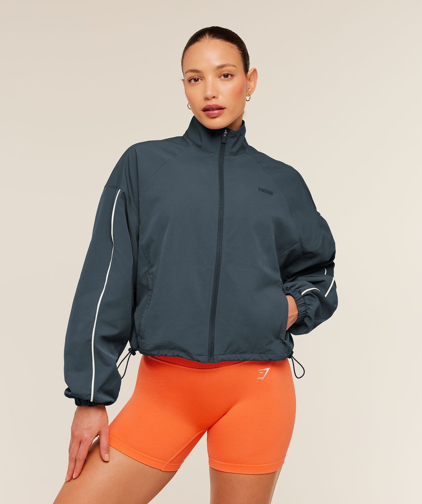 Women's Gymshark To From Zip Through Stealth Blue