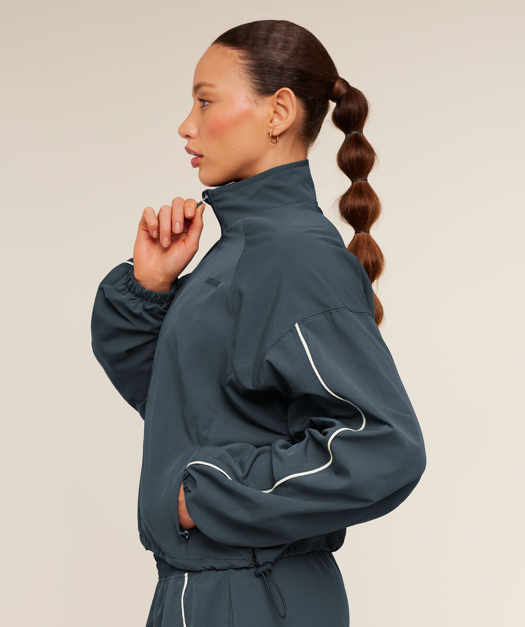 Women's Gymshark To From Zip Through Stealth Blue