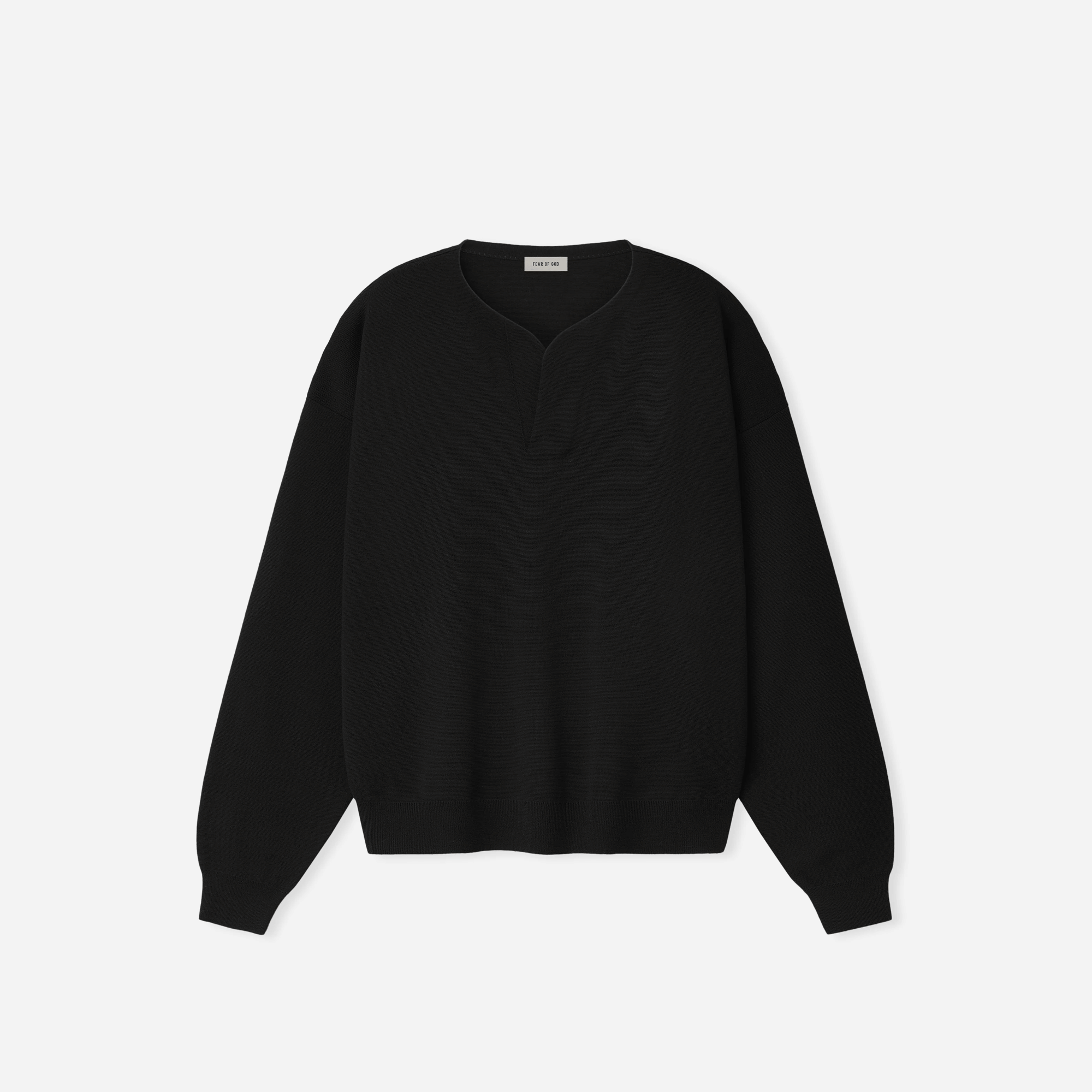 Fear Of God Merino Milano Knit Henley Sweater Black