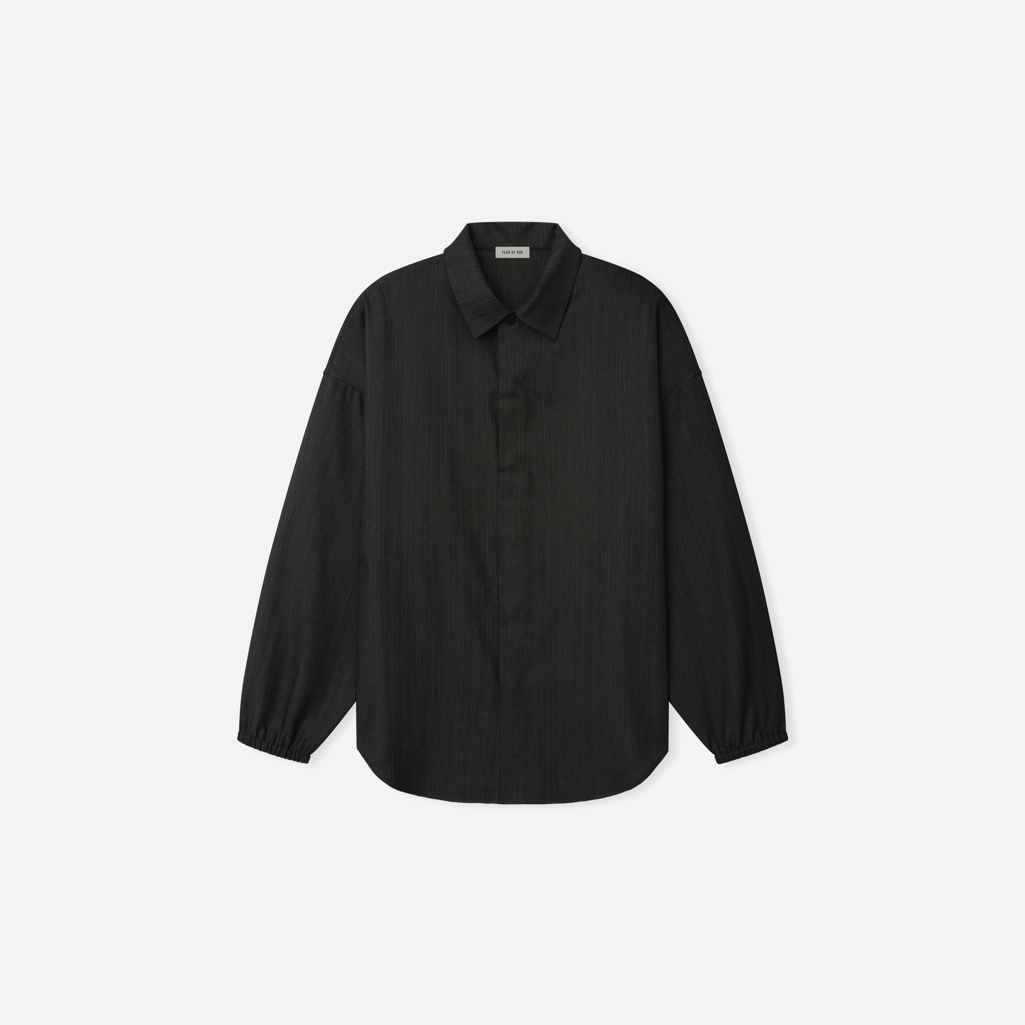 Fear Of God Black Striped Wool Elastic Cuff Shirt