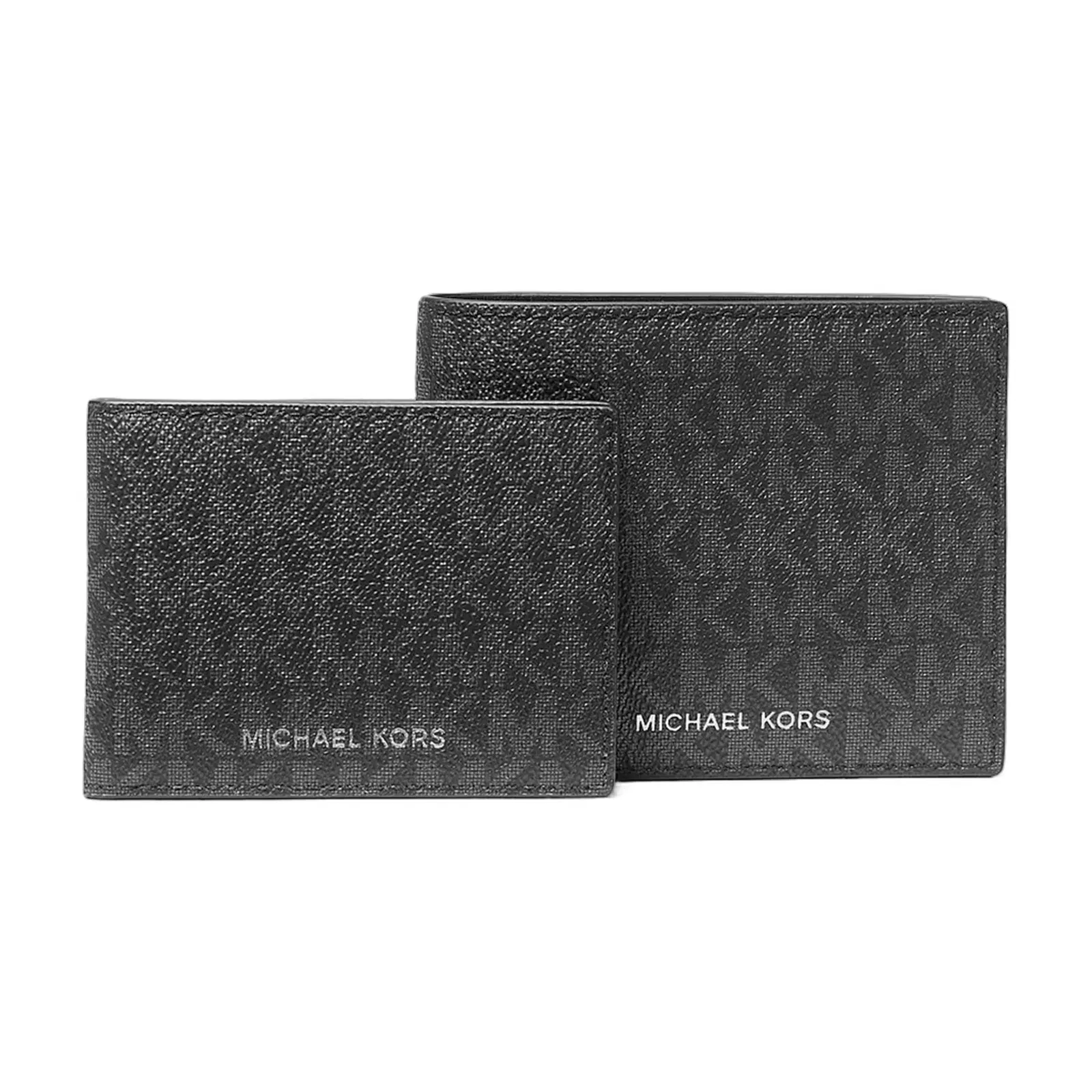 Michael Kors Harrison Logo Billfold Wallet With Passcase Black