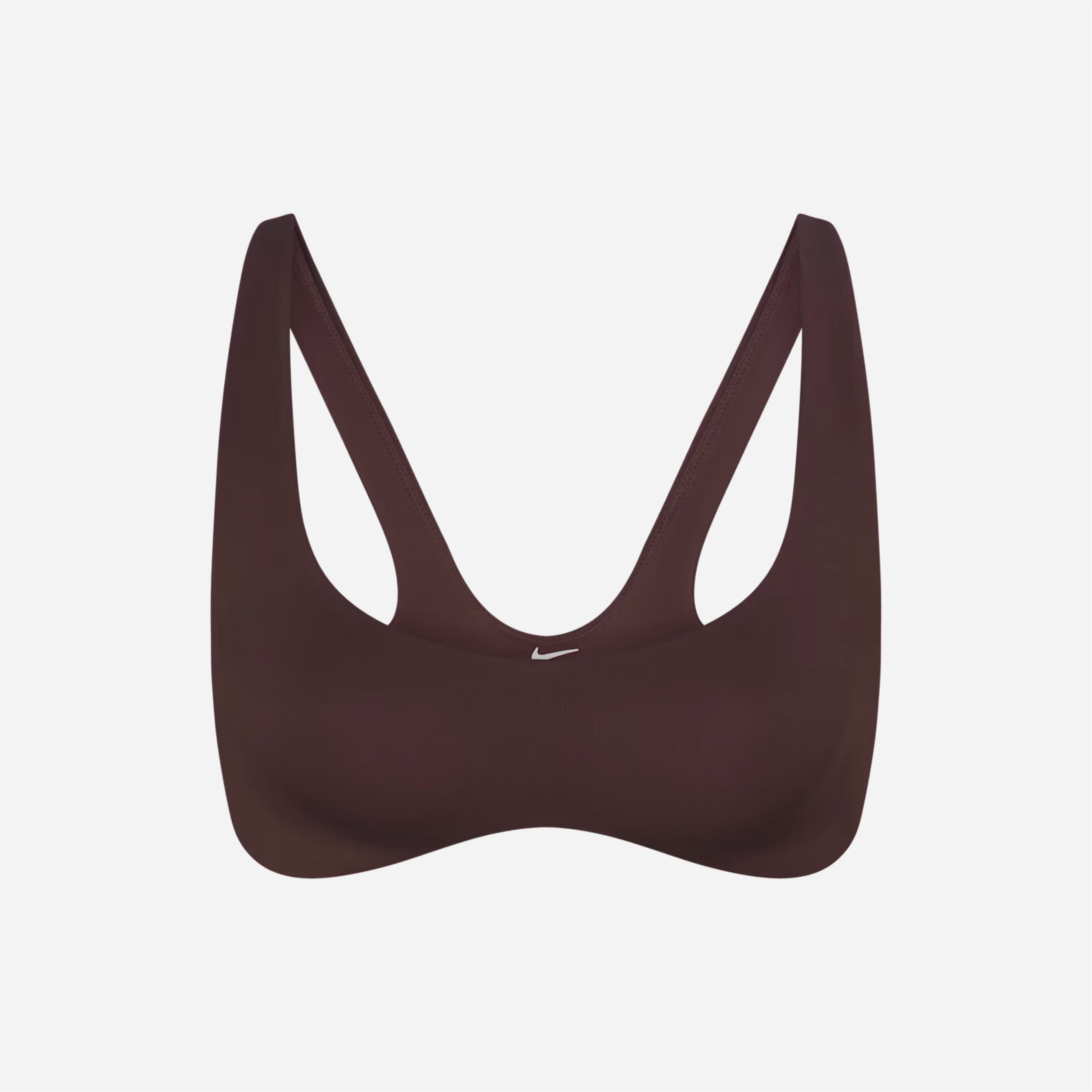 Nike X Skims Matte Shaping Scoop Bra Dark Sepia