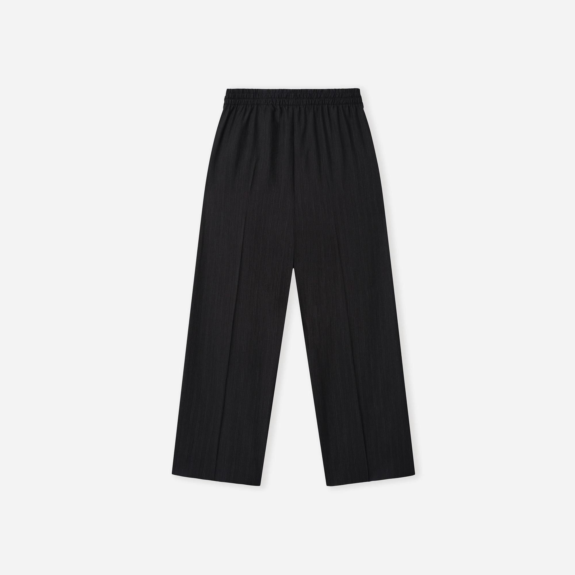 Fear Of God Black Striped Wool Wide Leg Drawstring Pants