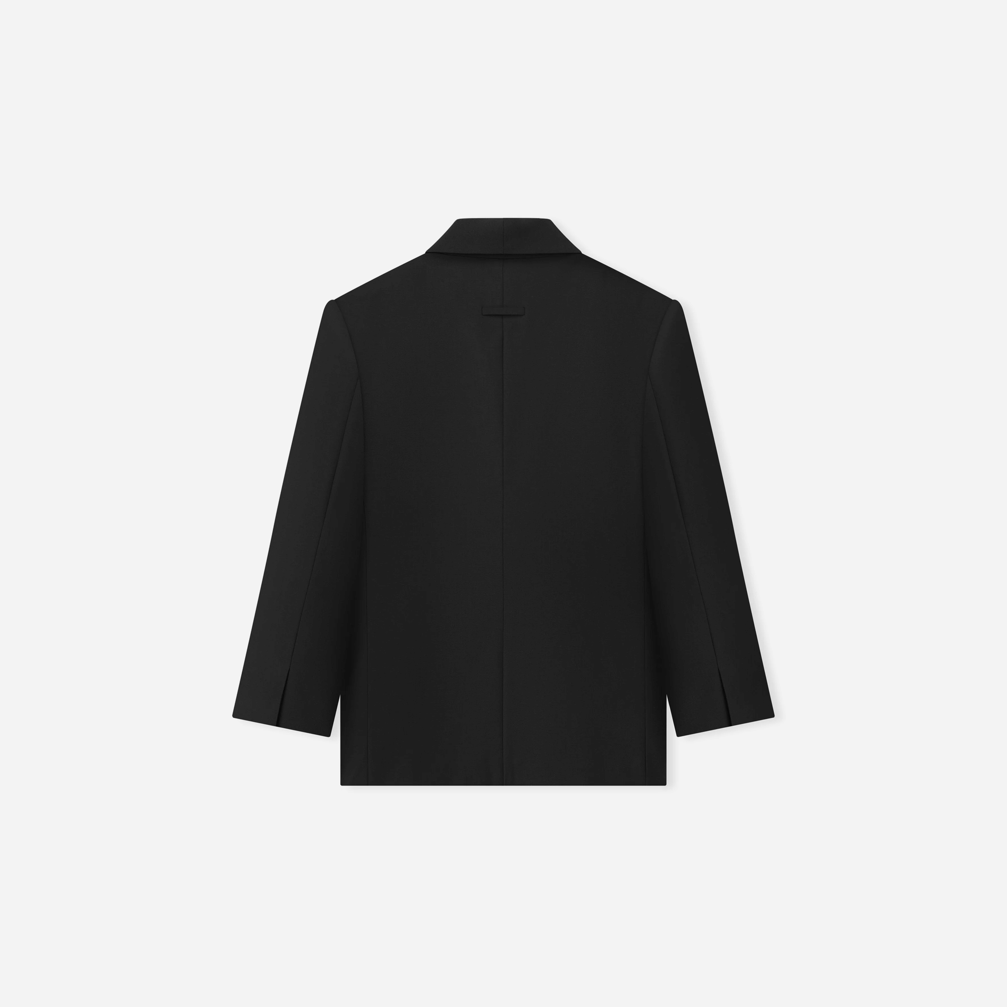 Fear Of God Double-Breasted Wool Poplin Shawl Collar Jacket Black