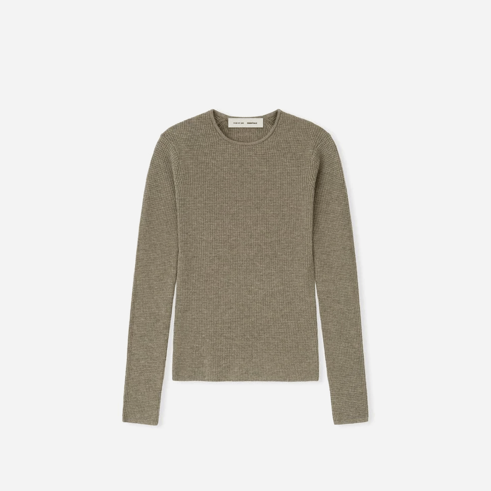 Fear Of God Essentials Waffle Long Sleeve Top Hometown Heather WMNS