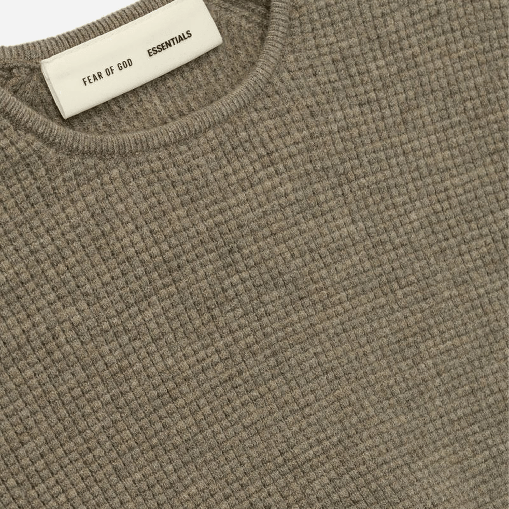 Fear Of God Essentials Waffle Long Sleeve Top Hometown Heather WMNS