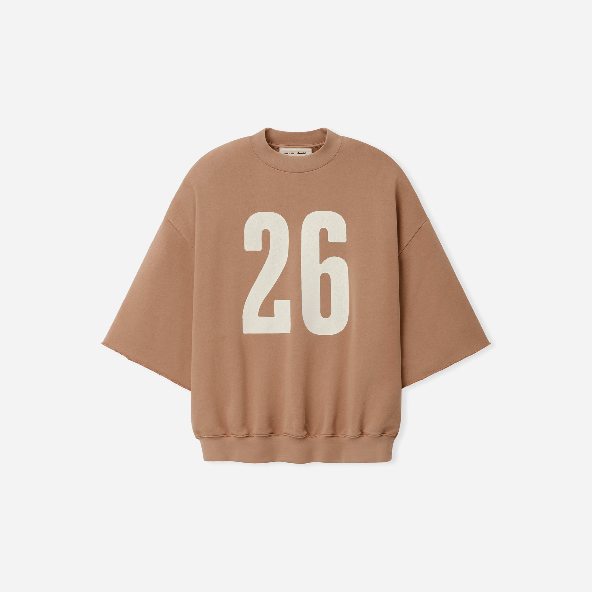 Fear Of God Essentials 3/4 Sleeve Crewneck Washed Ginger