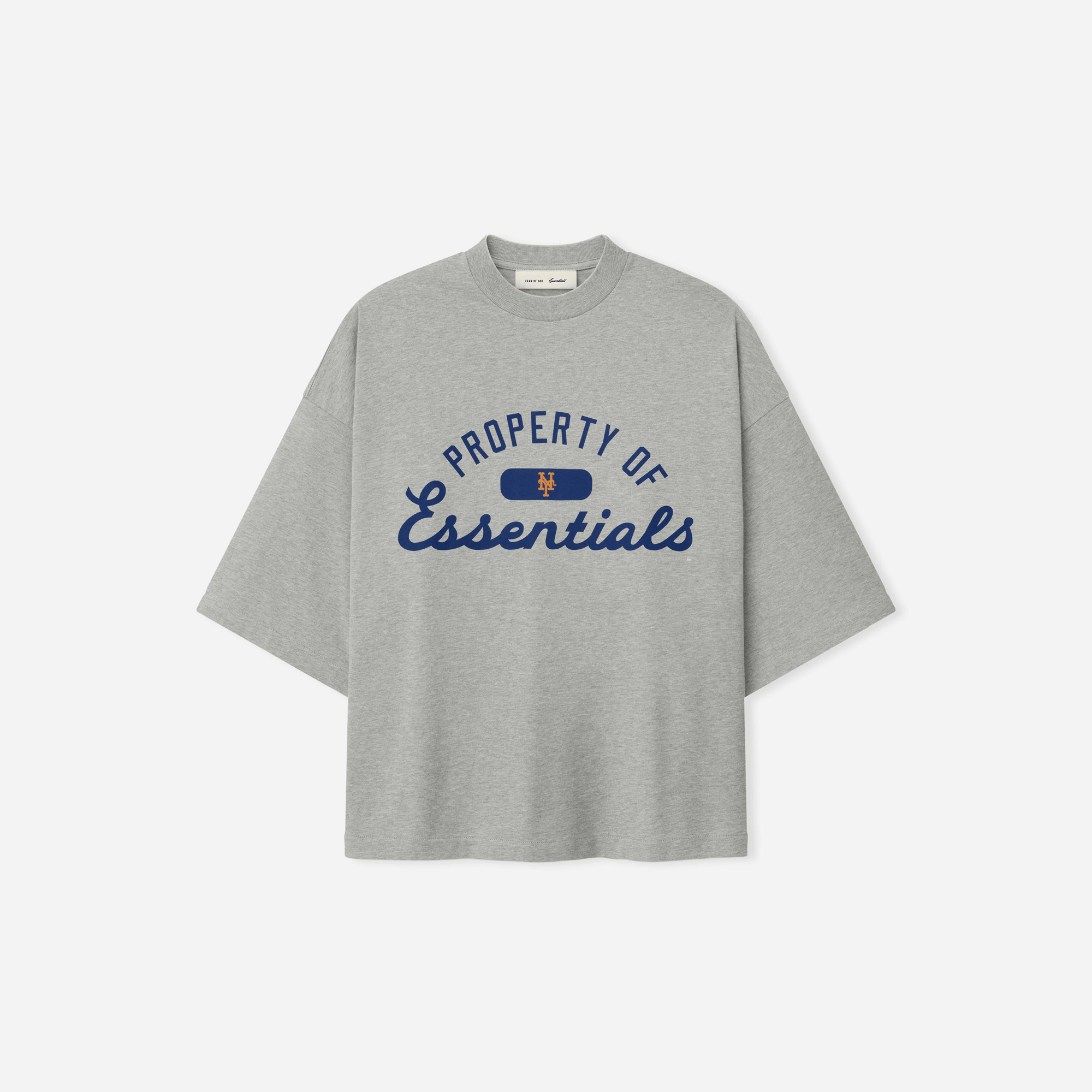 Fear Of God Essentials Mets Merch T-Shirt Concrete Heather