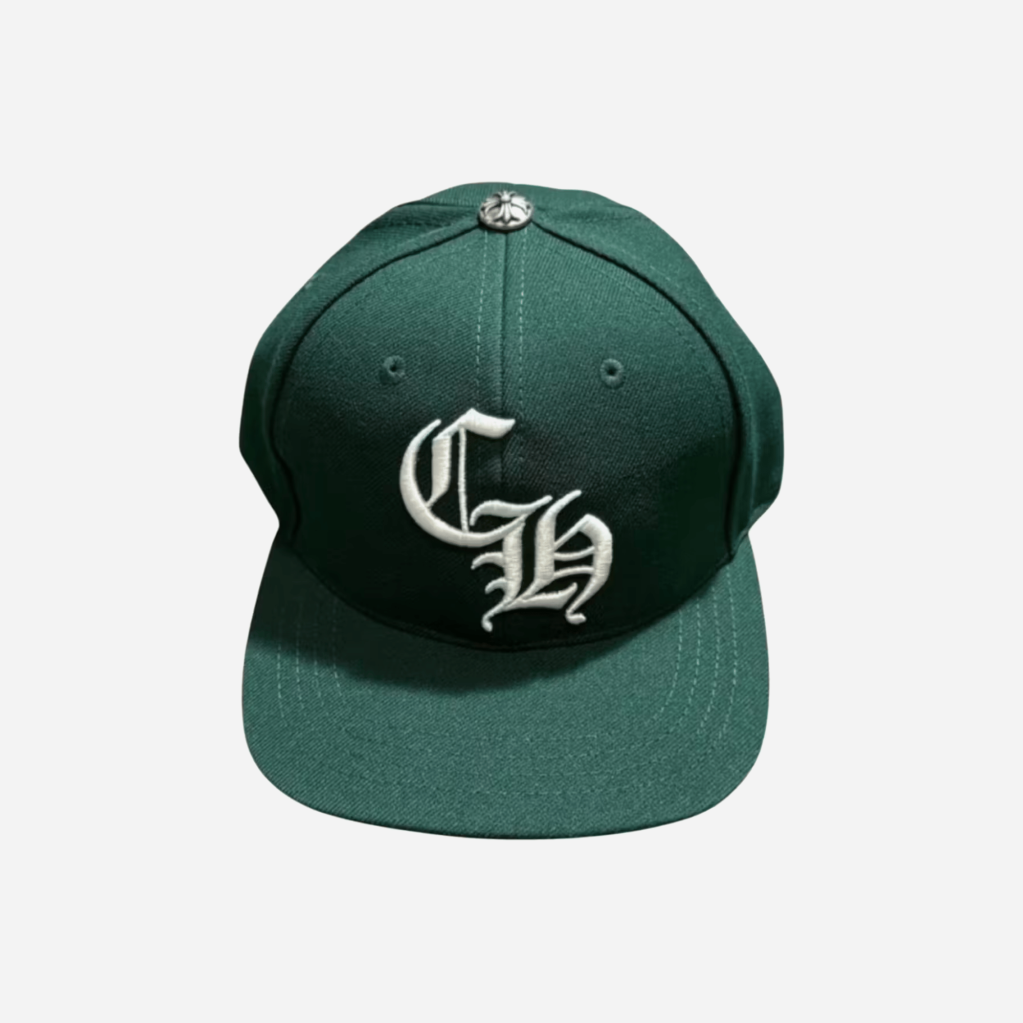 Chrome Hearts Essentials LA Exclusive Baseball Wool Cap Forest Green