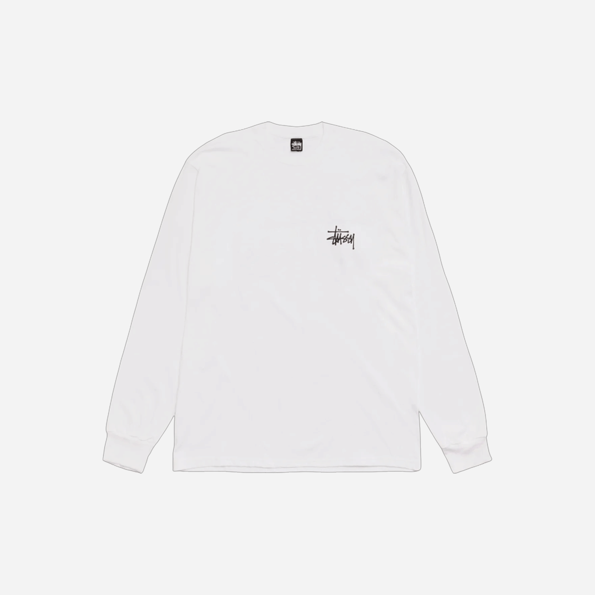 Stussy Basic Long Sleeve T-Shirt White