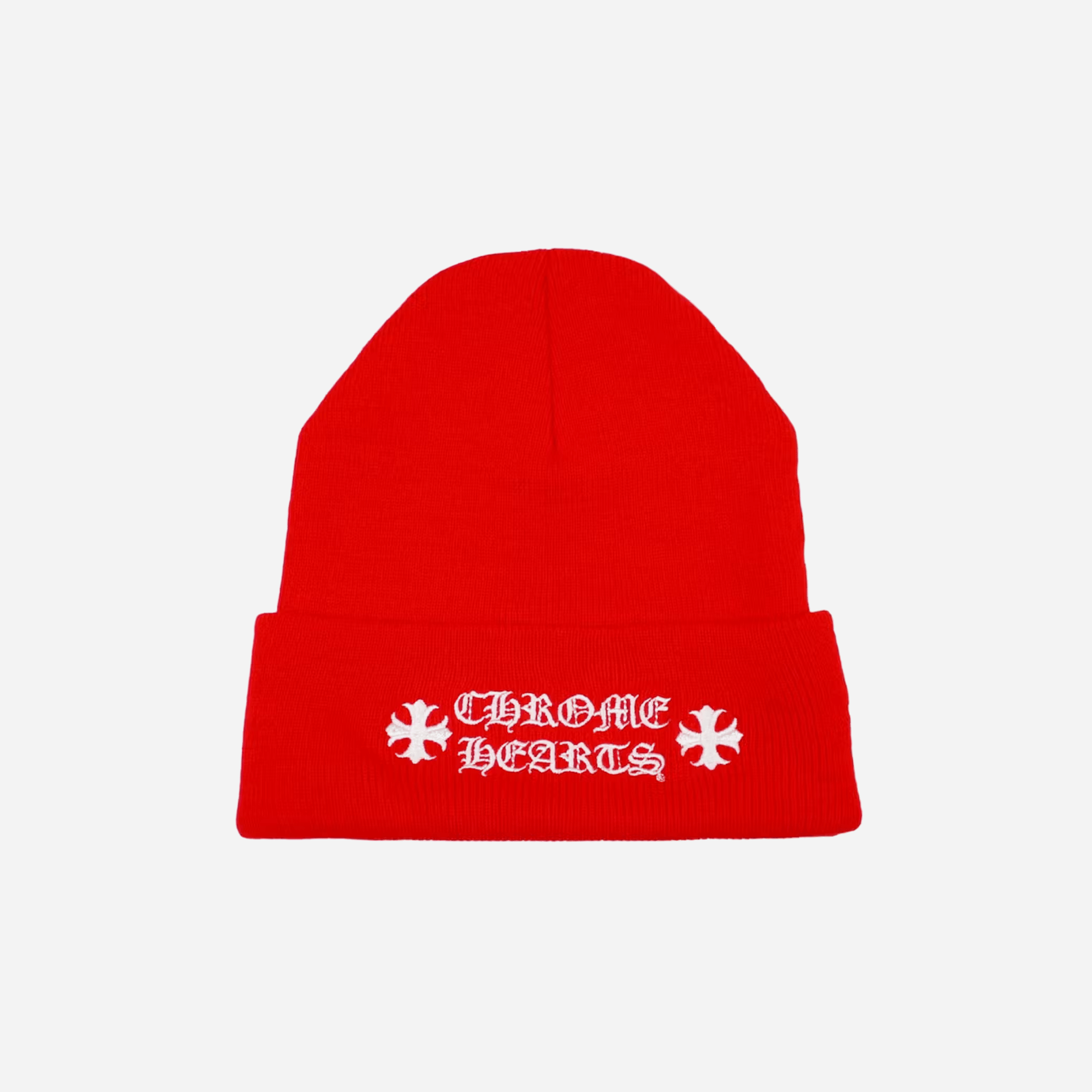 Chrome Hearts Logo Beanie Red