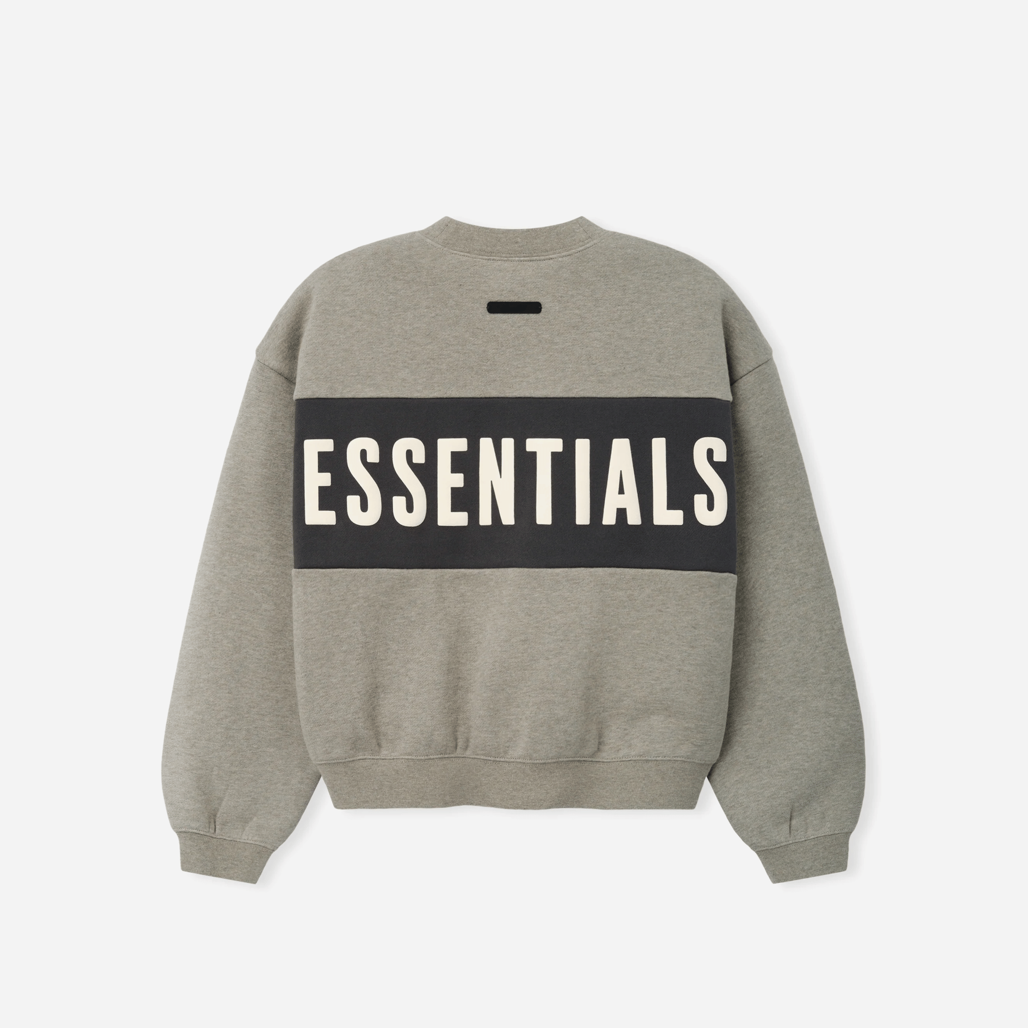 Fear Of God Essentials Kids Cropped Relaxed Panelled Sweatshirt Seal Heather/ Iron Grey