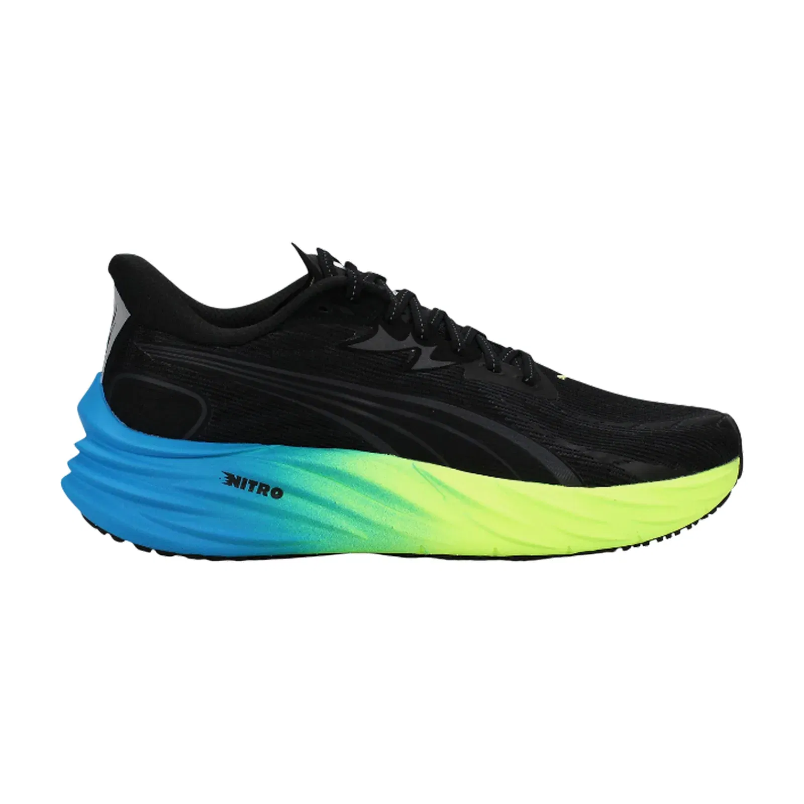 Puma Velocity NITRO 4 Road Running Shoes Black Speed Blue