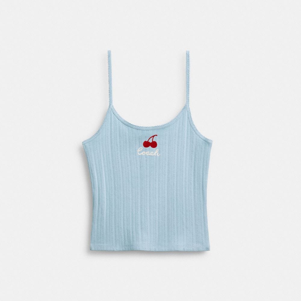Cherry Pointelle Tank