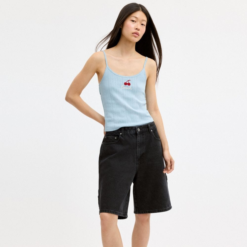 Cherry Pointelle Tank