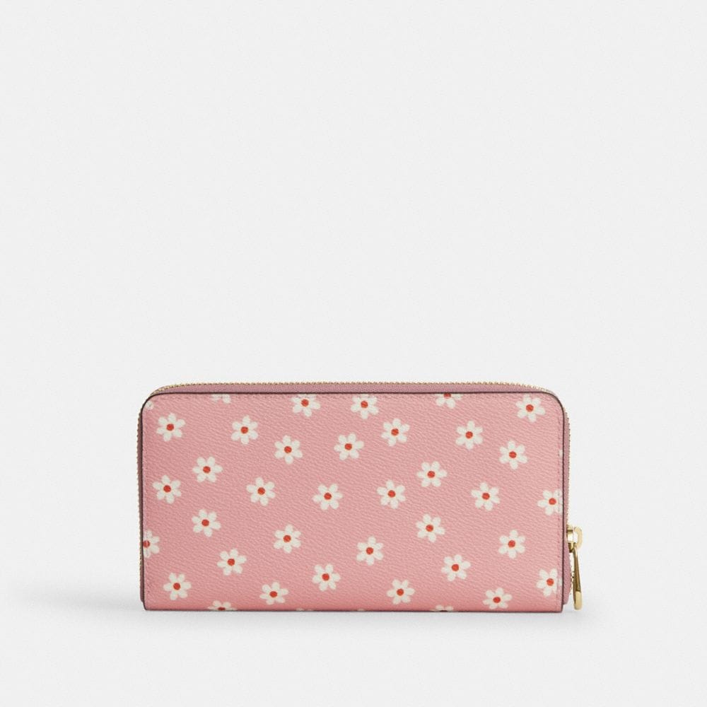 Long Zip Around Wallet With Floral Print