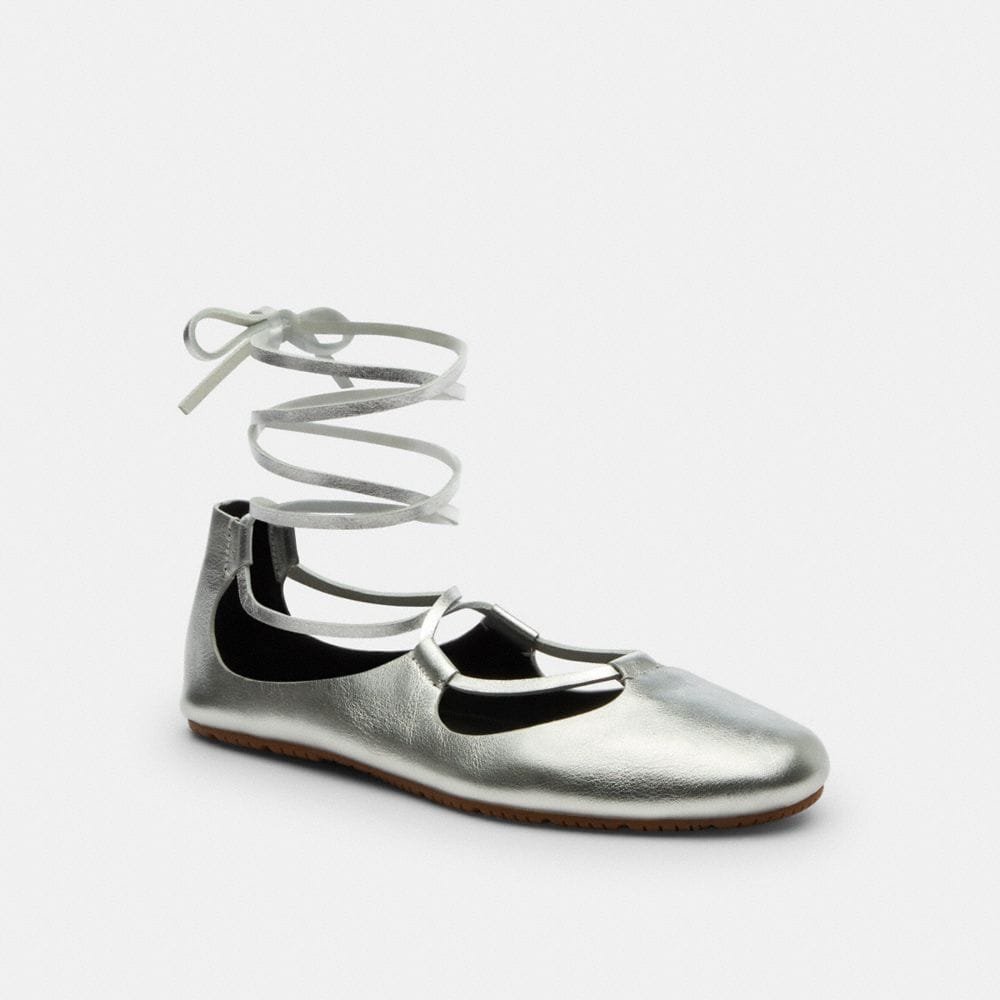 Lace-Up Soft Ballet Flat