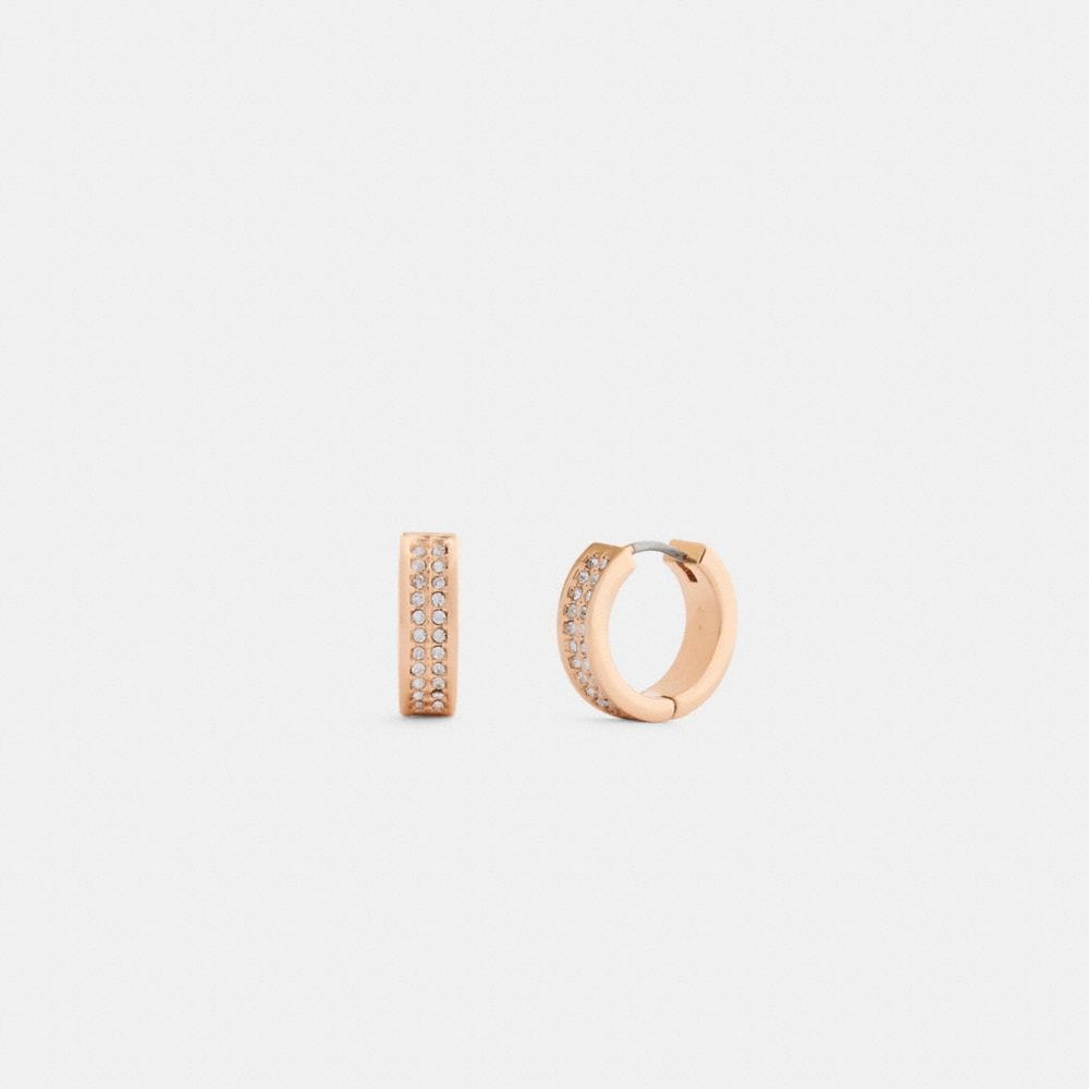 Pavé C Huggie Earrings