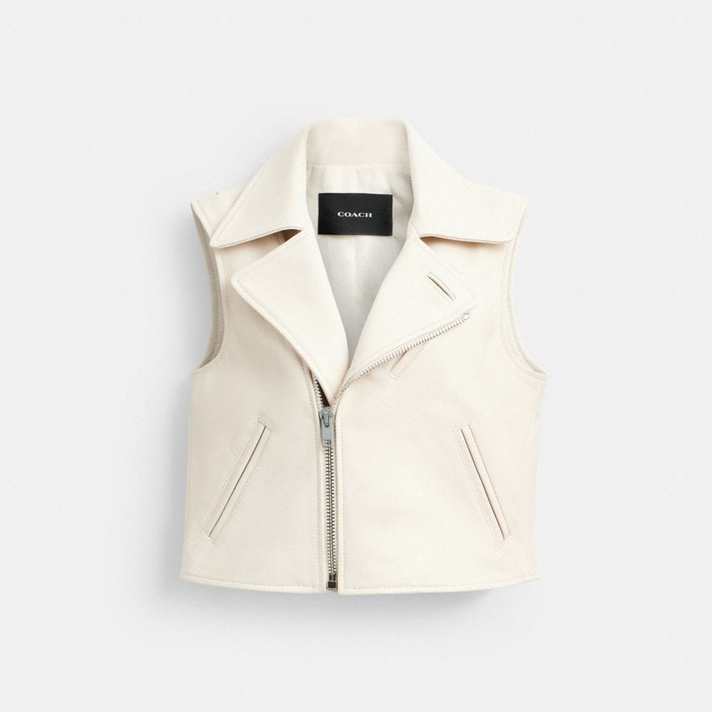 Leather Moto Vest