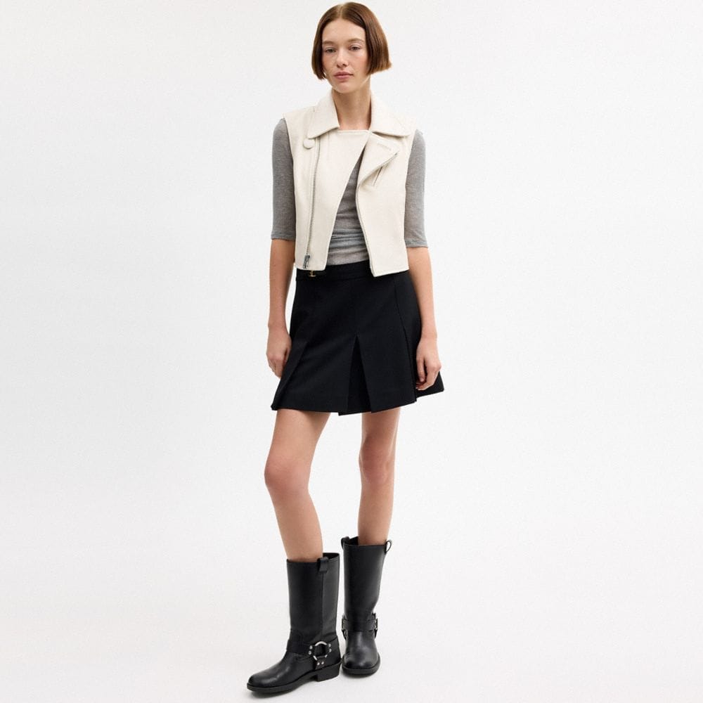 Leather Moto Vest