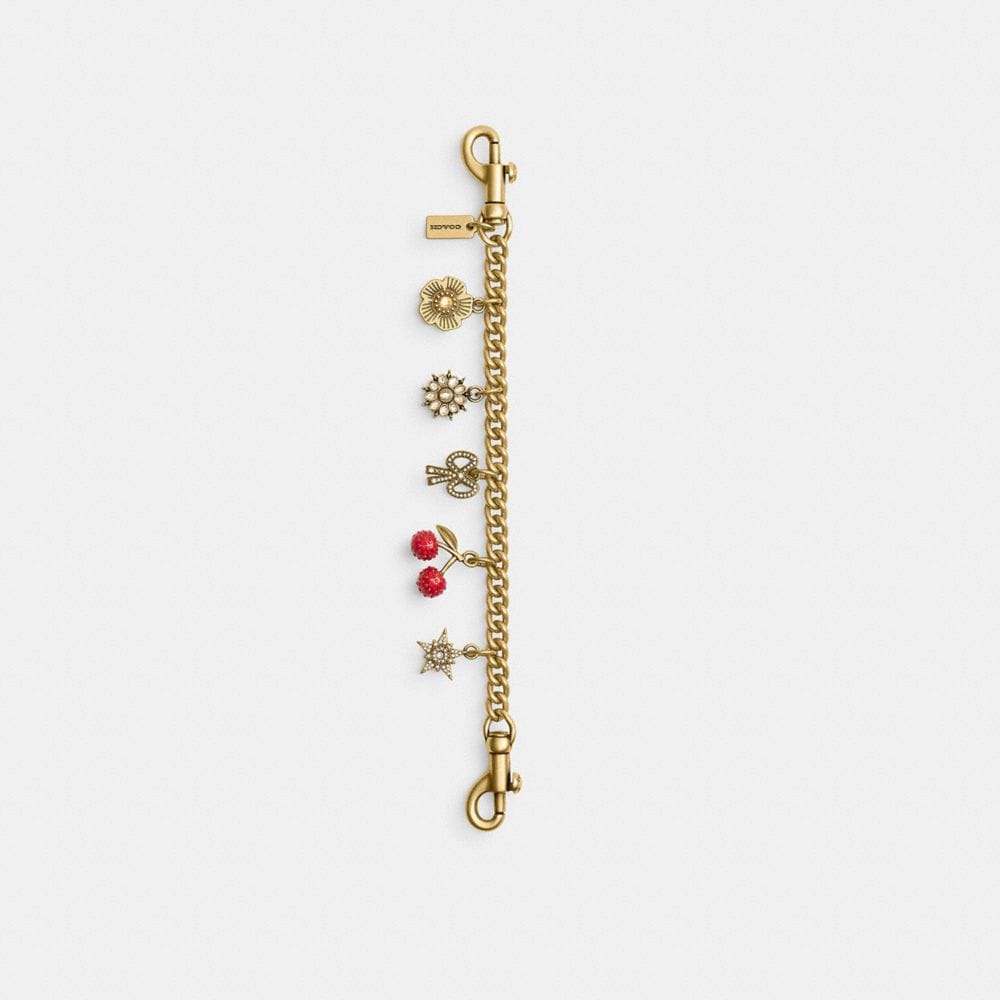 Crystal Motif Chain Bag Charm