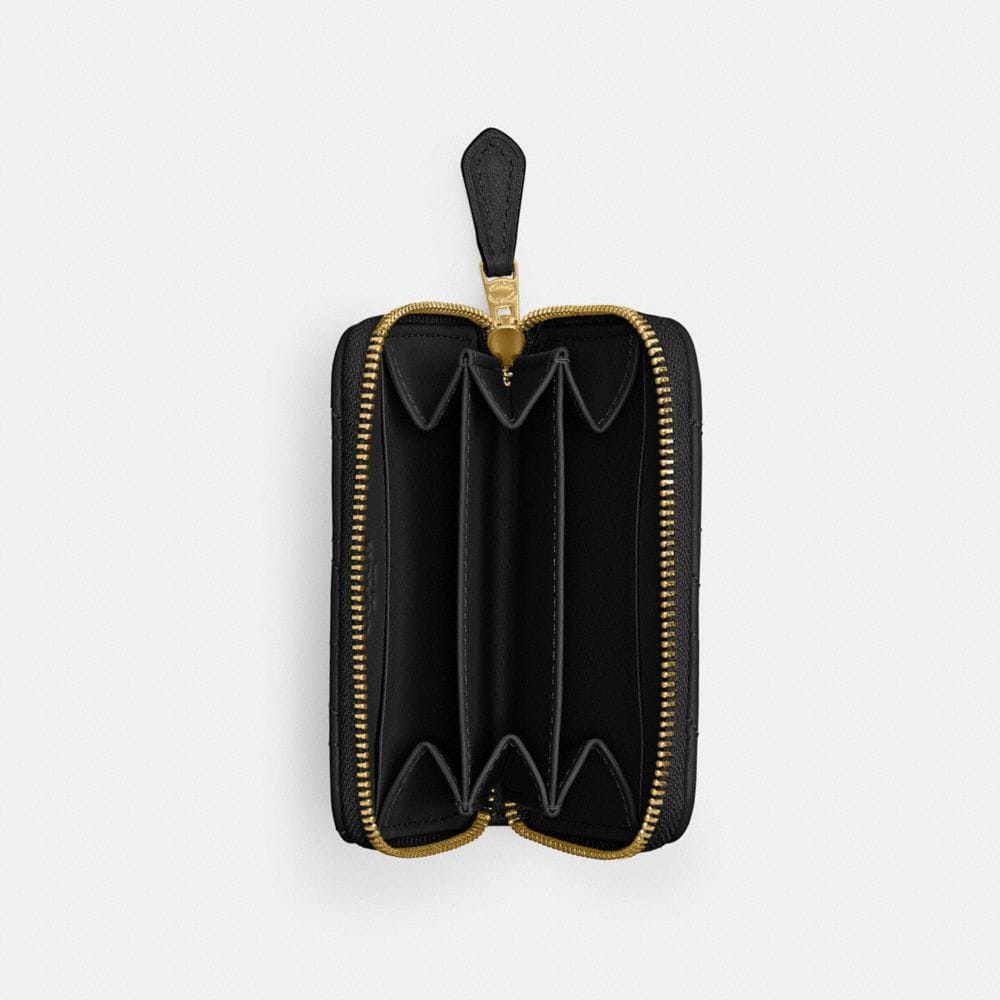Essential Small Zip Around Card Case With Pillow Quilting