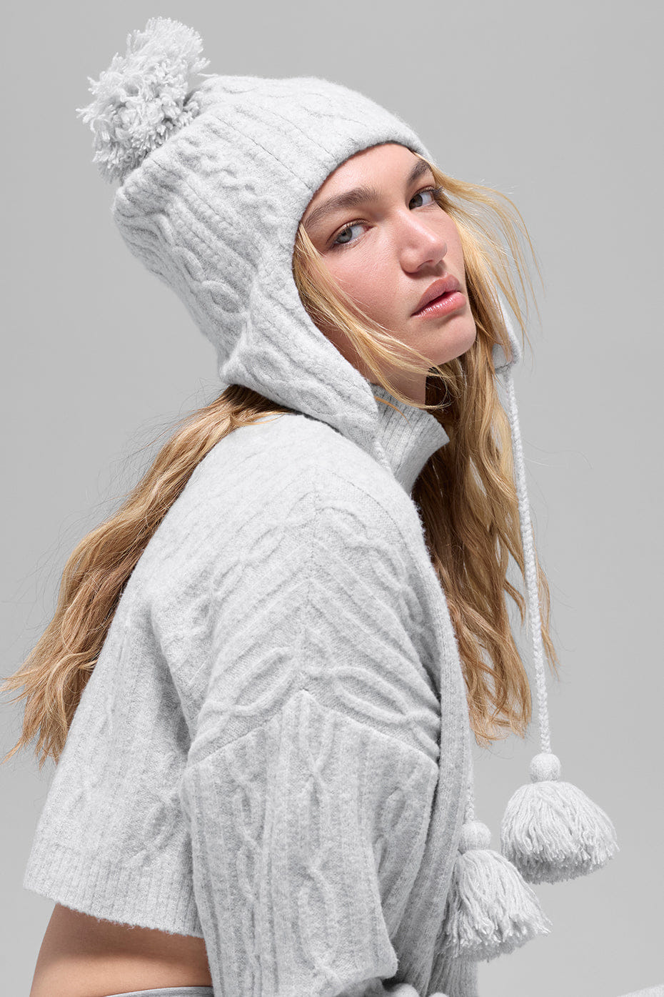 Cable Knit Winter Bliss Earflap Beanie
