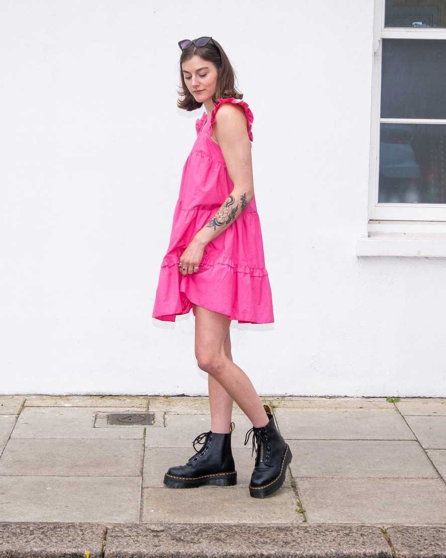 Sinclair Milled Nappa Leather Platform Boots — BLACK MILLED NAPPA
