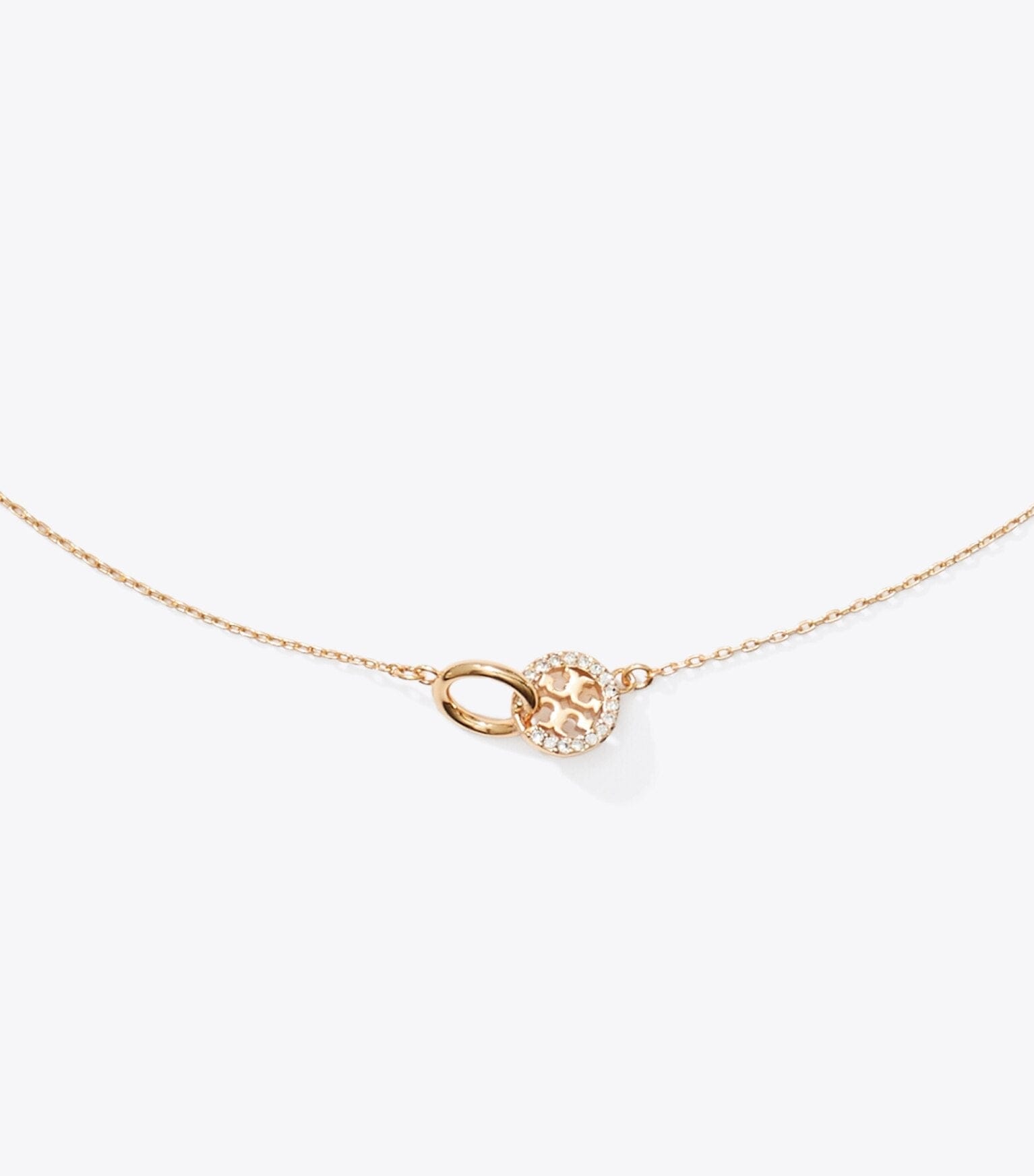 Icon Pavé Interlocking Necklace