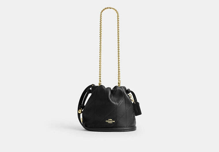 Faye Mini Drawstring Bag With Quilting