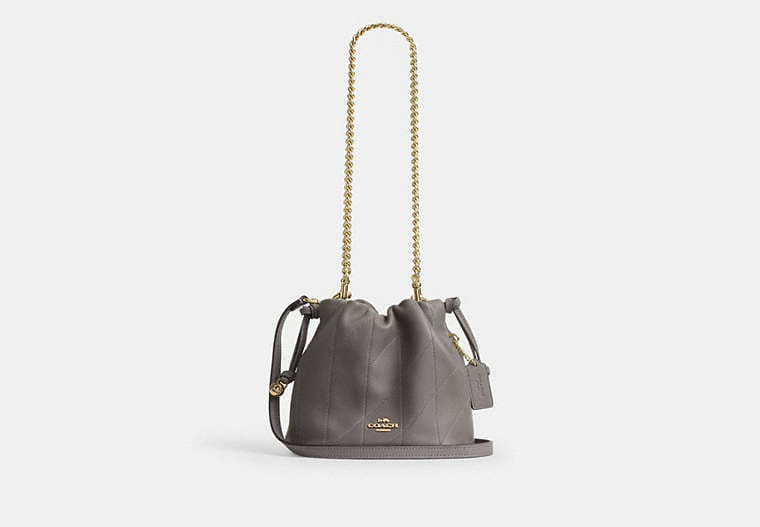 Faye Mini Drawstring Bag With Quilting