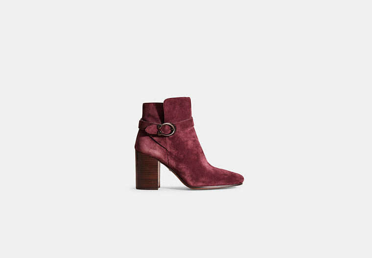Restored Delaney Signature Buckle Heel Bootie