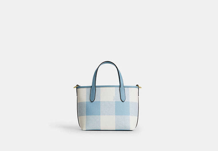 City Mini Tote Bag With Gingham Print And Charm