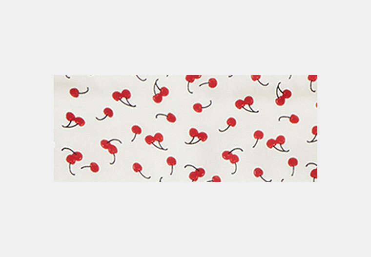 Micro Cherry Print Silk Diamond Scarf